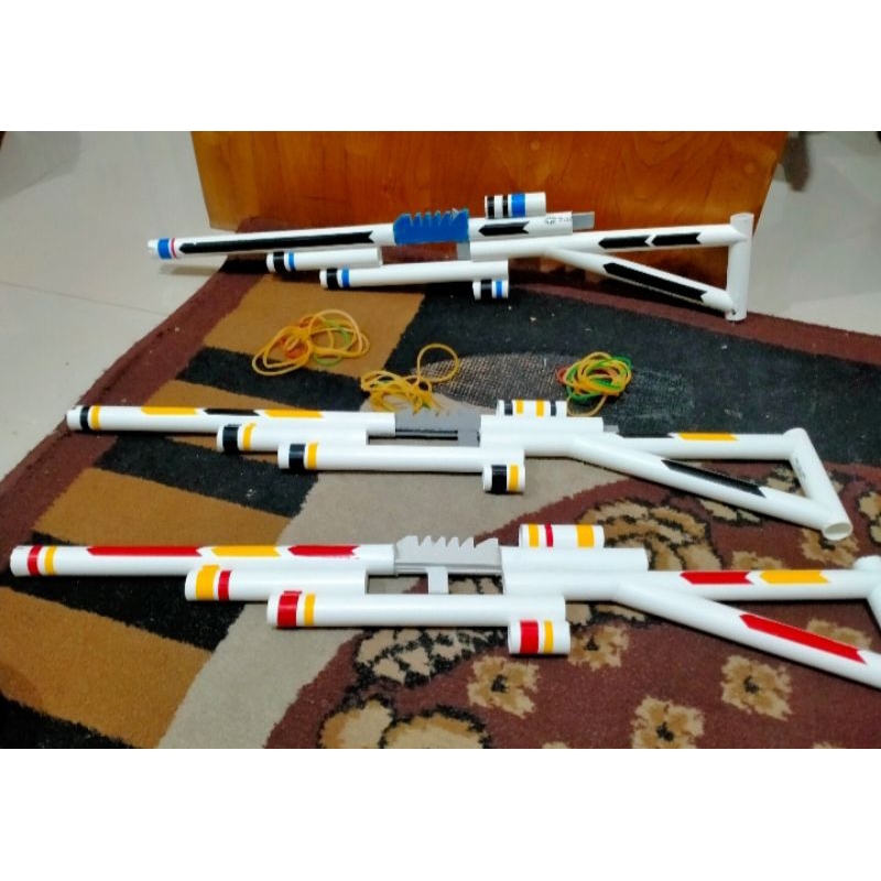 Mainan tembak PVC Peluru Karet /Pistol Mainan Anak-Anak.Mainan Tembak-Tembakan Anak-Anak 5 Kali temb