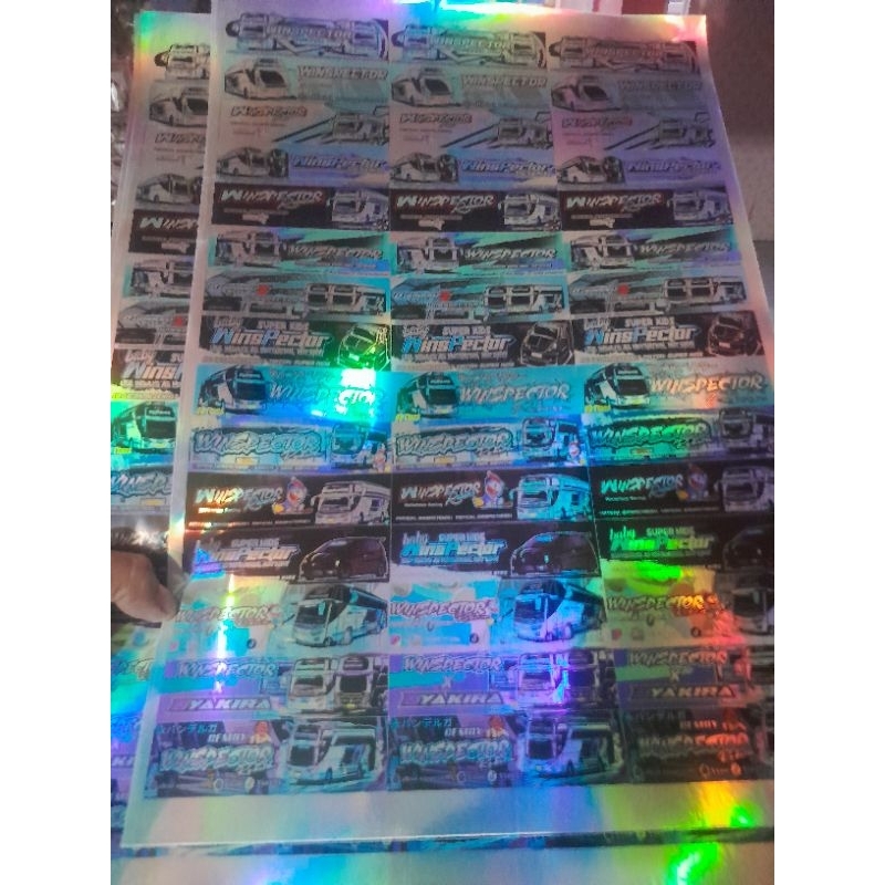 

STIKER BUS EDISI WINSPECTOR OR HOLOGRAM ANTI AIR 1 LEMBAR ISI 45 PCS