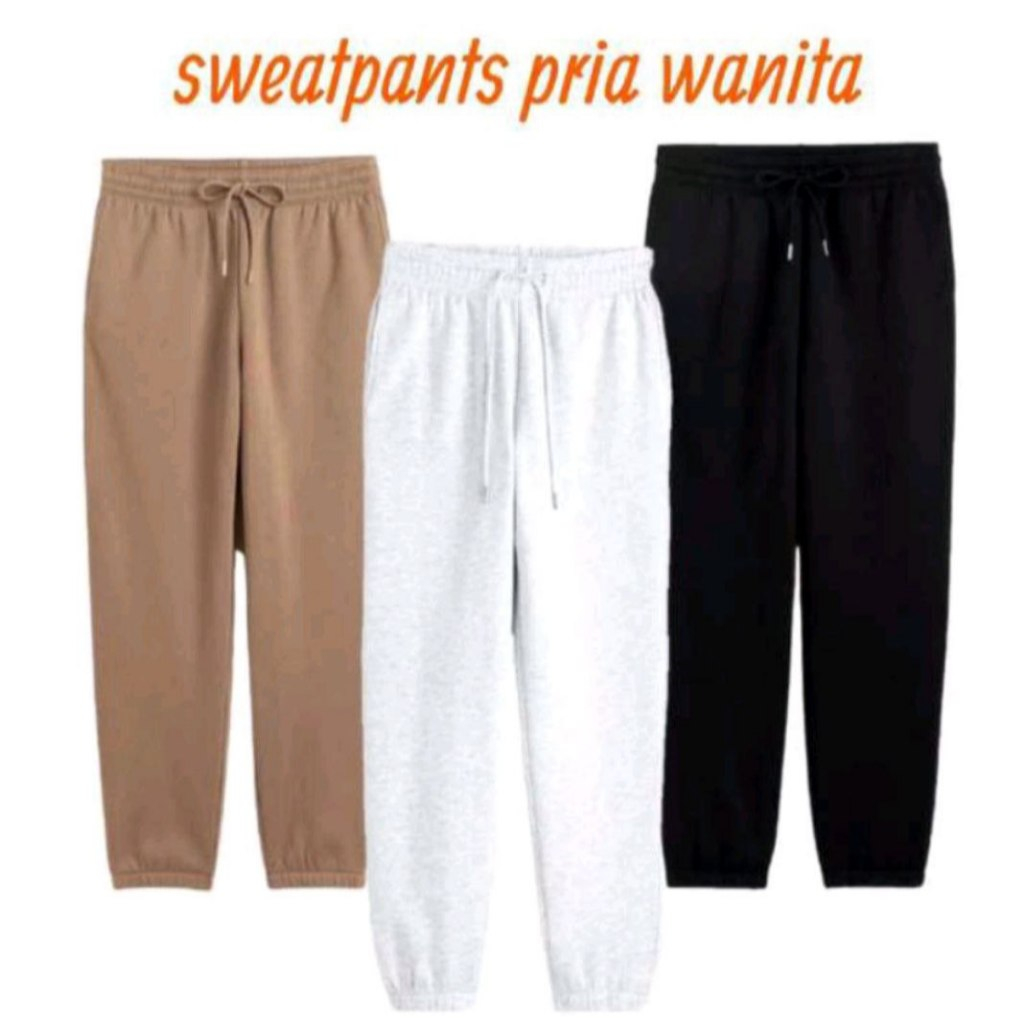 Celana Sweatpants Jogger Wanita Korea Tebal Premium Outfit Olahraga Studytour