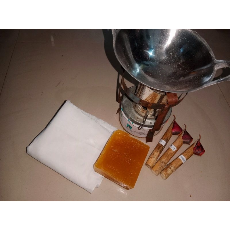Alat Batik Tulis Tradisional canting lilin malam kompor kain ecer