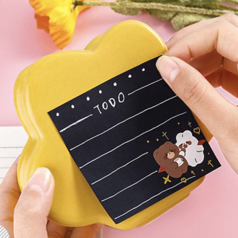 

Memo Black sticky note / Kertas notes memo full black 50lembar pack