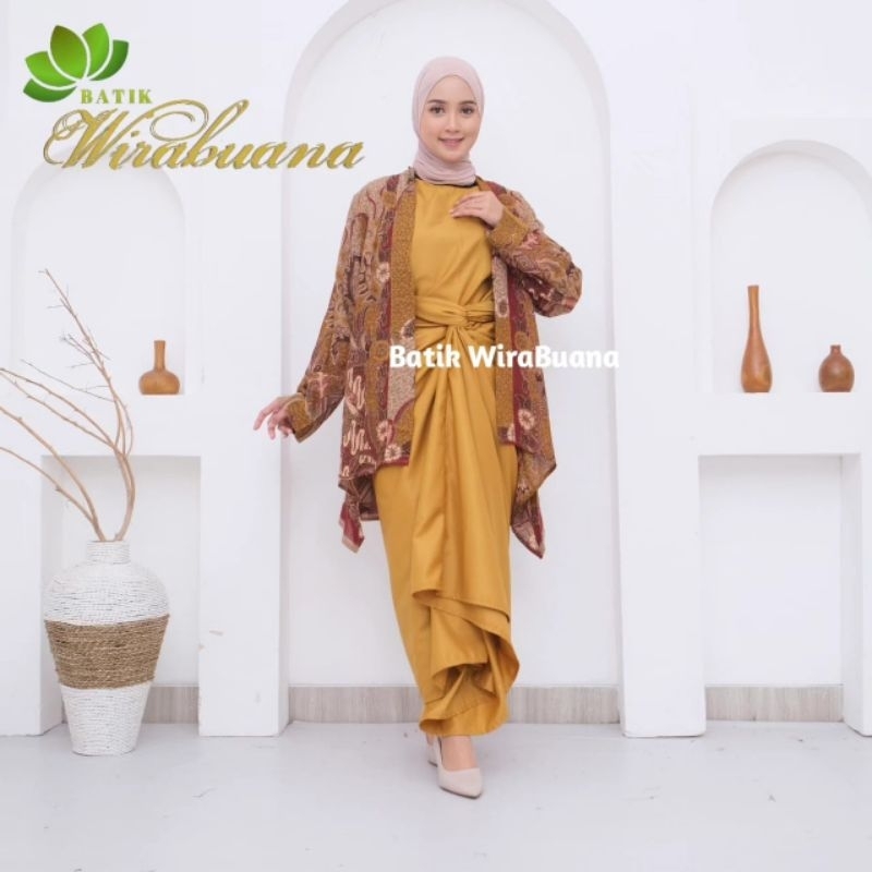 Batik Wanita Premium Gamis Outer Paris