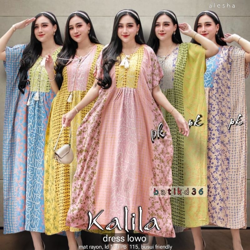 Pk Daster payung rayon premium andara daster kelelawar baju tidur  handmade cap batik asli warna pas