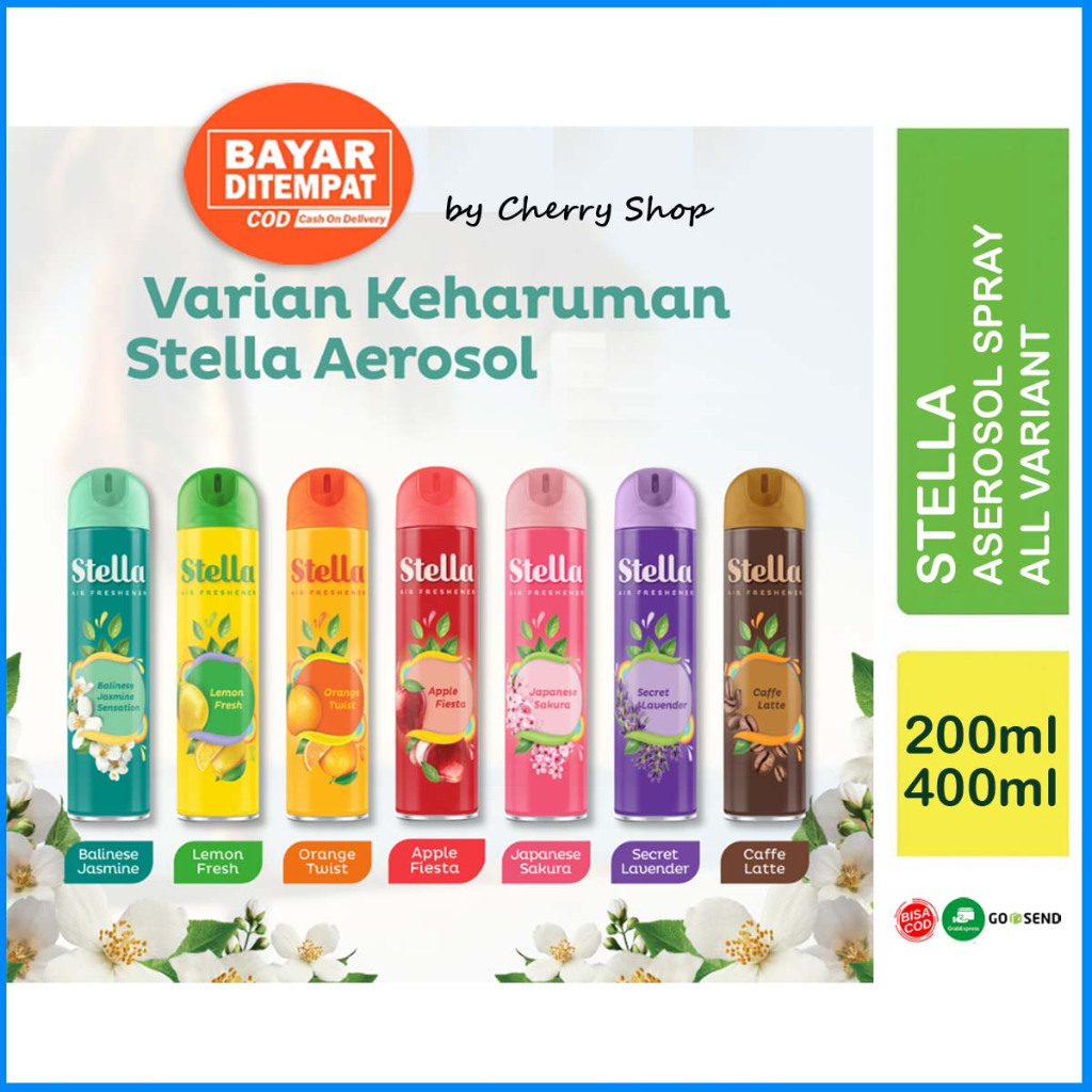 [LUAR PULAU SUMATERA WAJIB KARGO] [200ML | 400ML] [BPOM] Stella Air Freshener Aerosol 200ml | 400ml 