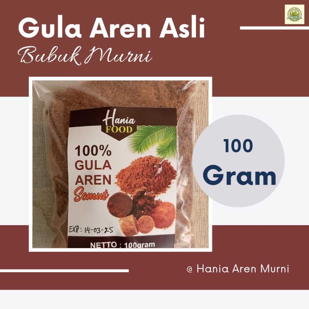 

100 Gram GULA AREN BUBUK ORGANIK GULA SEMUT PALM SUGAR KUALITAS MURNI ASLI