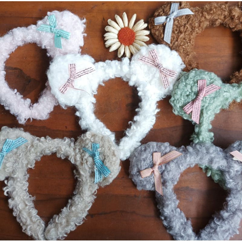 BANDO LUCU WANITA BULU HALUS KUPING KUCING | BANDO BULU HALUS KOREA PITA