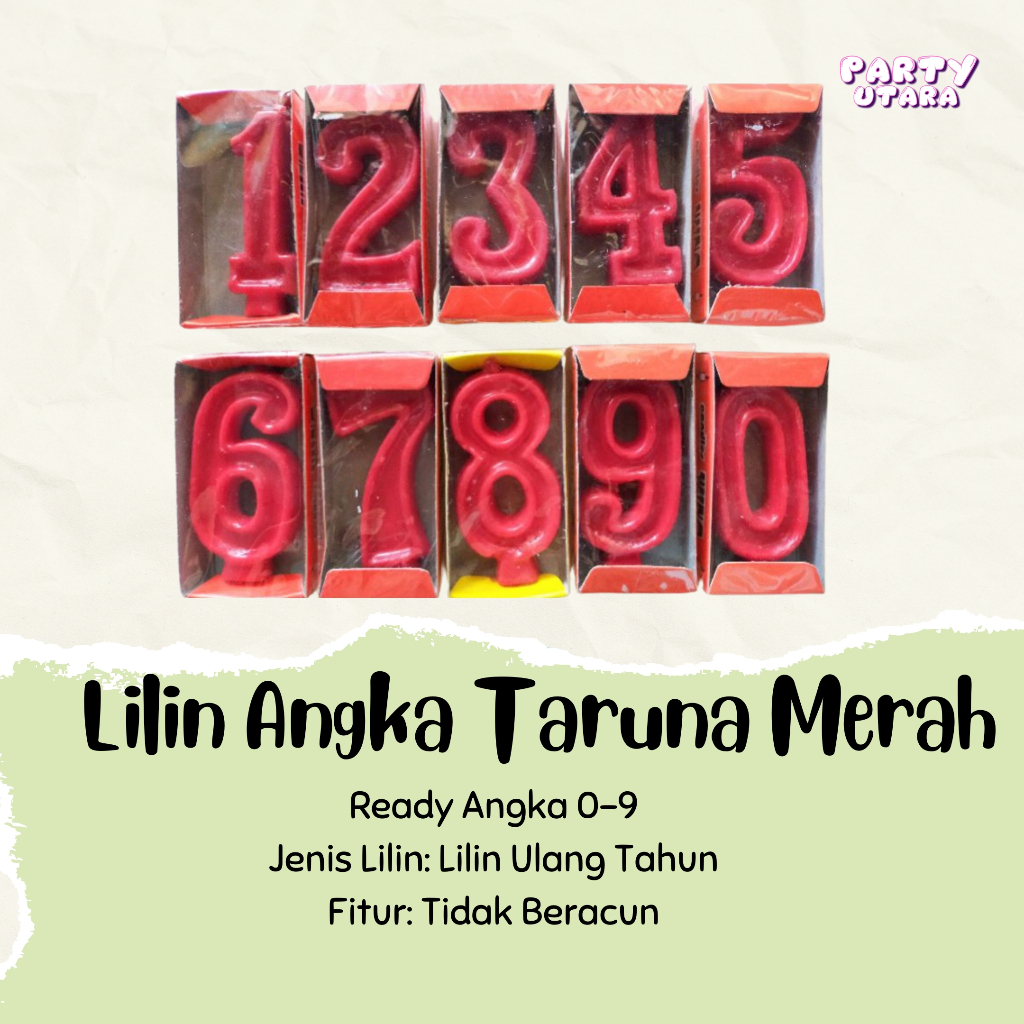 LILIN ANGKA ULANG TAHUN/LILIN ULANG TAHUN ANGKA TARUNA