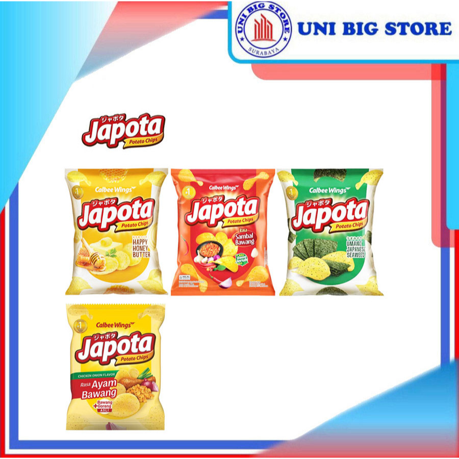 

JAPOTA Potato Chips Honey Butter Seaweed Sambal Bawang 68 gr Keripik