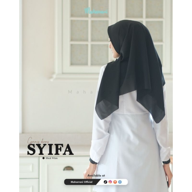 Syifa Dress Black White by Maharani