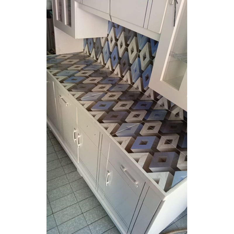 Lotsoolup Lemari Sayur 3 Pintu Kayu / Rak Piring Kayu / Lemari Piring Kayu Minimalis / Lemari Sayur