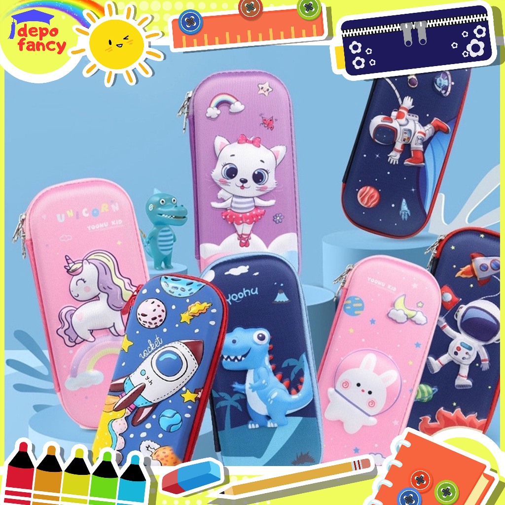 

Kotak Pensil 1 Resleting HARD CASE Gambar Timbul SH-6687 / Tempat Pensil / Tepak Pensil / Box Pencil / Boks Penl