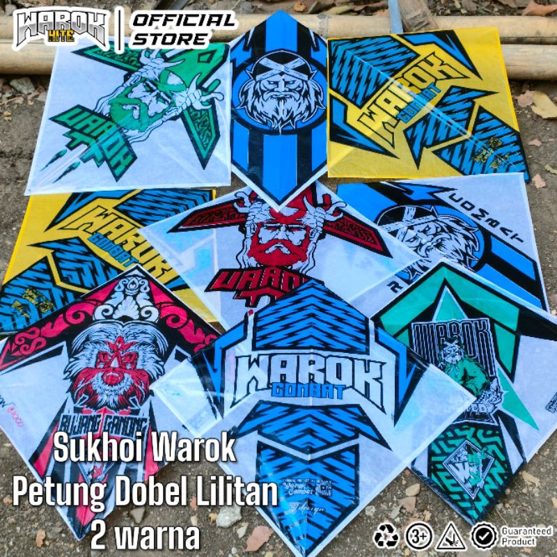 50/100Pcs Layangan Sukhoi Super Petung Dobel Lilitan WAROK (Daily Use Only)