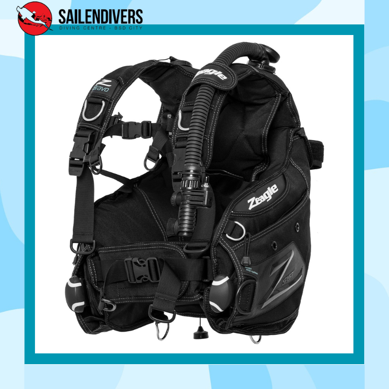 [ZEAGLE] BRAVO BCD W/ INFLATOR AND HOSE FOR SCUBA DIVING