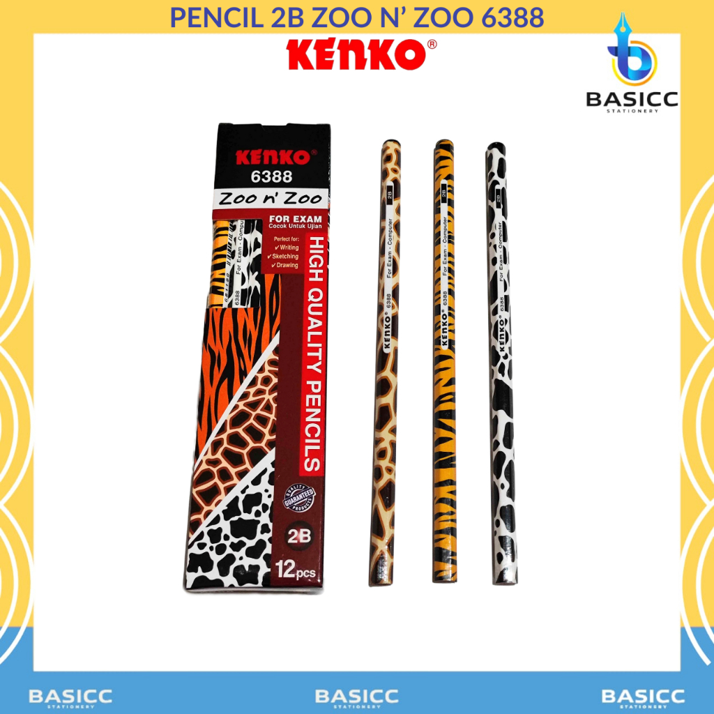 

Kenko Pensil 2B Zoo N' Zoo 6388 | @1Ktk=12 Pencil