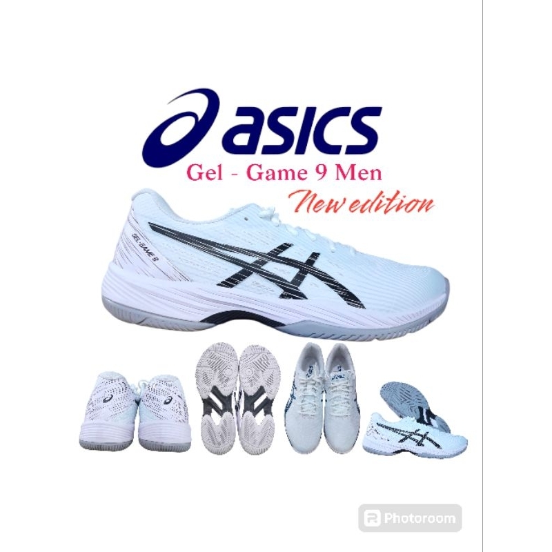 Sepatu Asics Gel - Game 9 Men/ White /Black/ Sepatu Tenis
