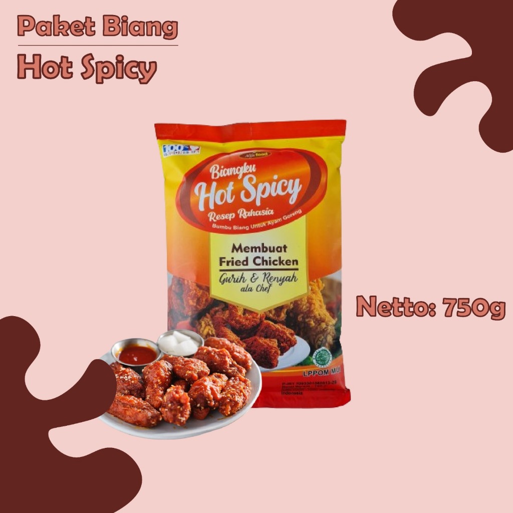 

ALIFA FOOD || BIANGKU KEJU || BUMBU BIANG UNTUK AYAM GORENG || HOT SPICY || 750g || non MSG || HALAL