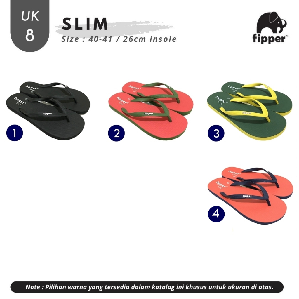 Sendal Fipper / Sandal Wanita / Sendal Jepit / Fipper Slim UK 8 (size 40-41)