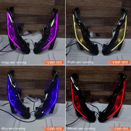 LAMPU MOTOR RUNNING ALIS BEAT FI ESP STREET ECO 2016 - 2019 FULLSET MIKA SMOKE BUKAN STIKER