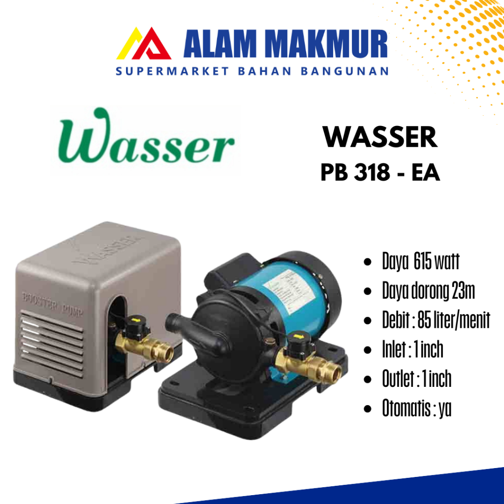 WASSER PB 318 EA PB318EA Pompa Dorong Pendorong Booster Pump