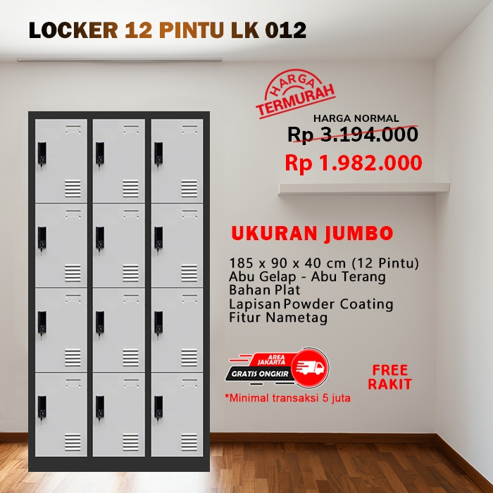 LOCKER BESI 12 PINTU LK 012
