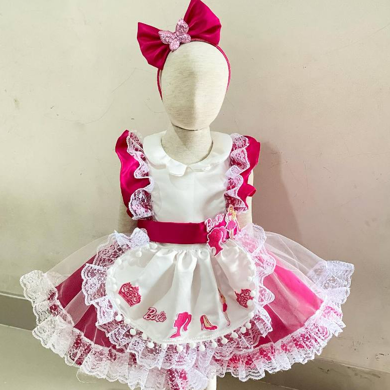 Barbie Lace Dress / Kostum Barbie Lace Maid / Dress Barbie Roberts / Kostum Barbie Lace / Gaun Karak