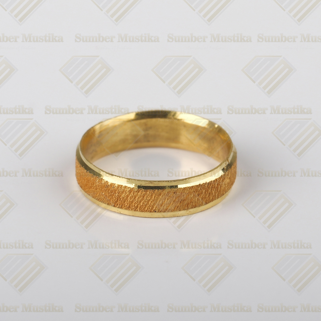 Cincin Model Single Doff Emas 24 Karat