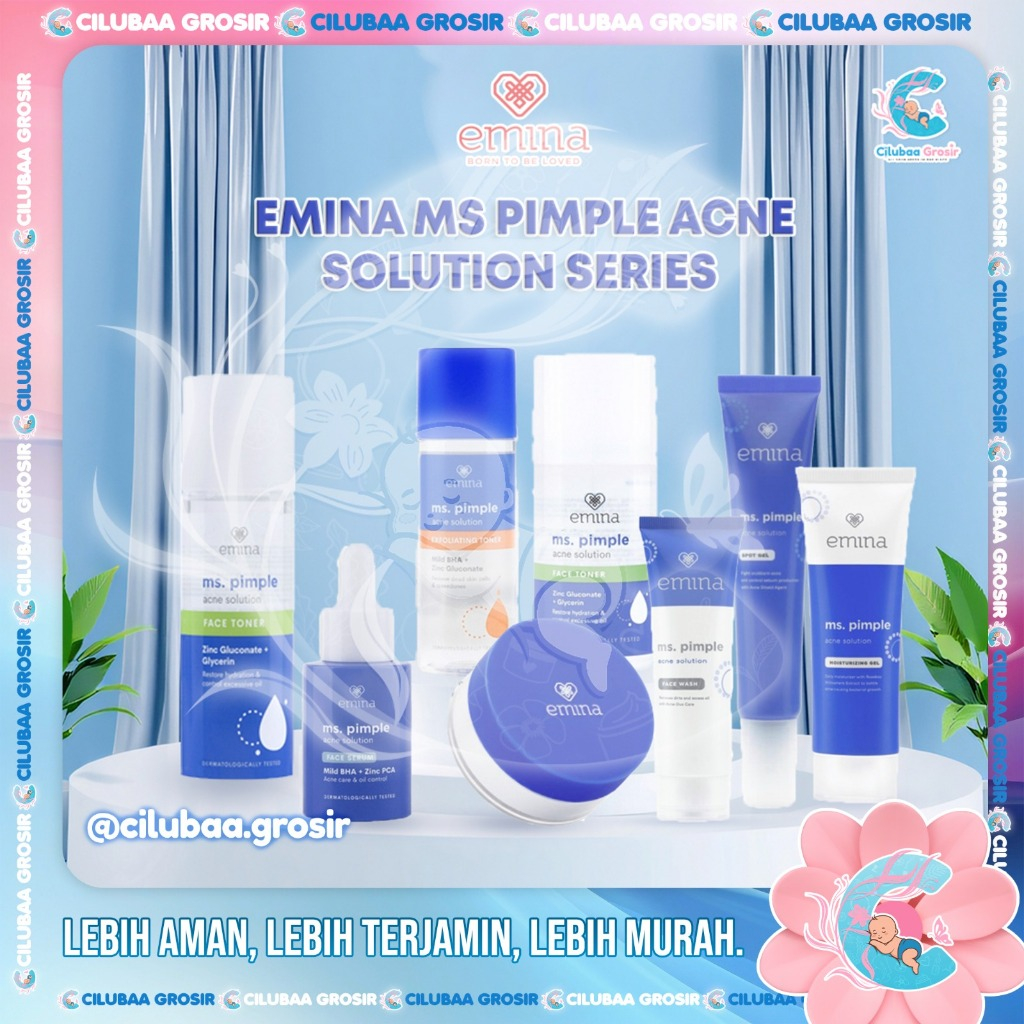 EMINA Ms Pimple Acne Solution Series || Face Wash Toner Serum Moisturizing  Spot Gel Ms.Pimple