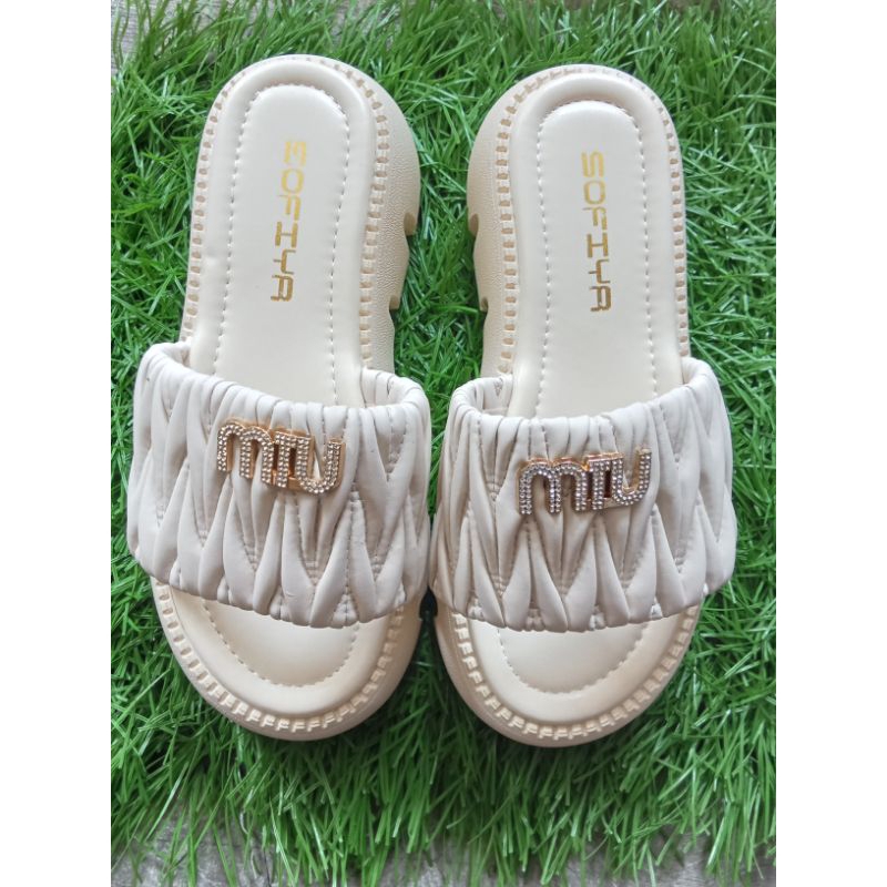 OBRAL SANDAL KOKOP WANITA WEDJES SOFIYA IMPORT/SENDAL SORONG WANITA  KARET ANTI SELIP/SENDAL WEDGES