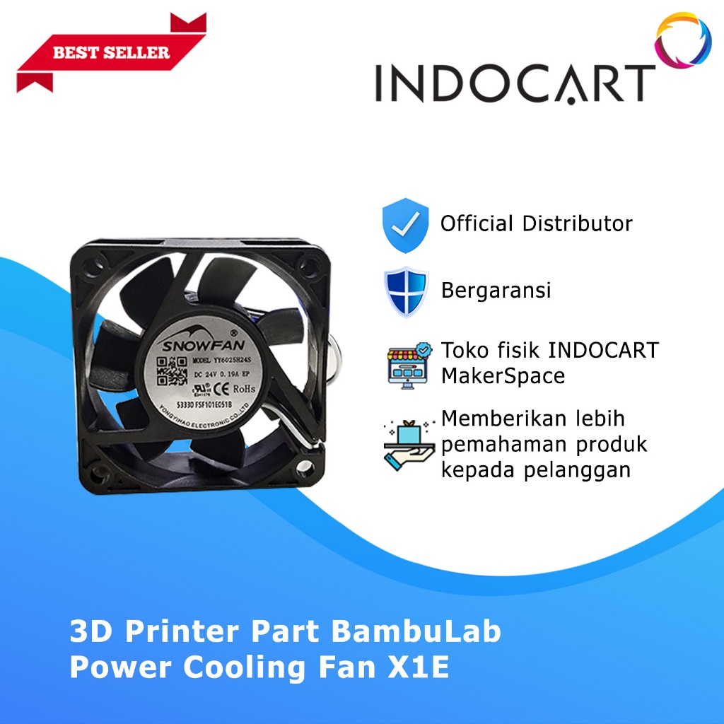 3D Printer Parts BambuLab Power Cooling Fan X1E