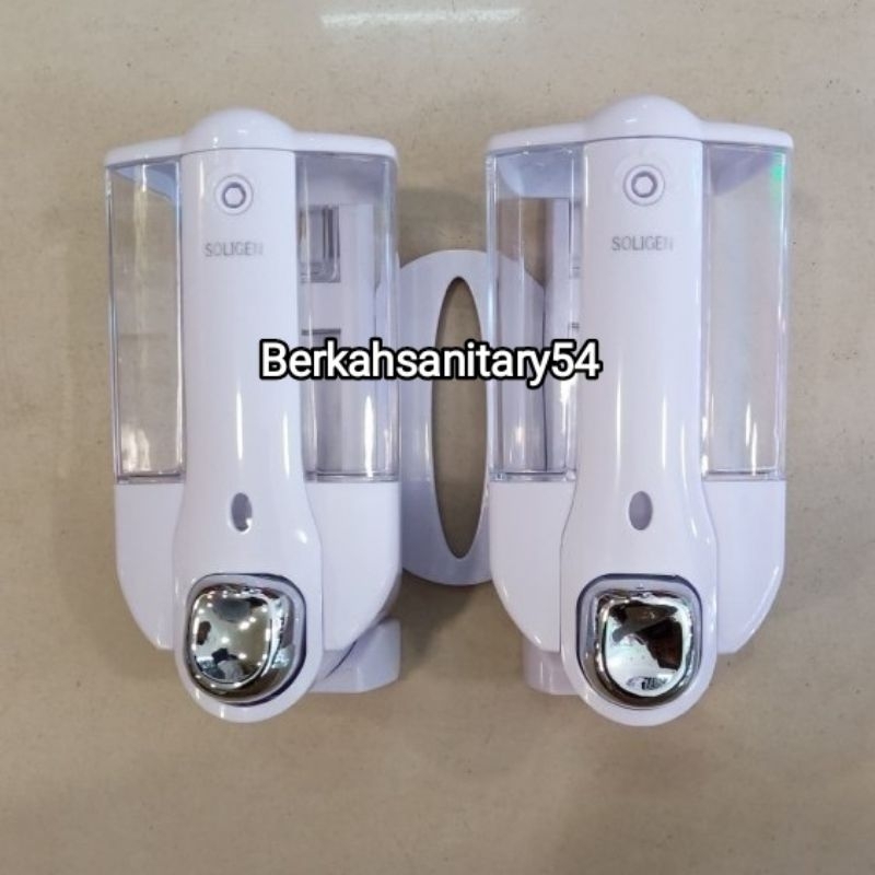 Tempat Sabun Cair 2 Tabung/Tempat Shampo/Tempat Sabun Cuci Tangan