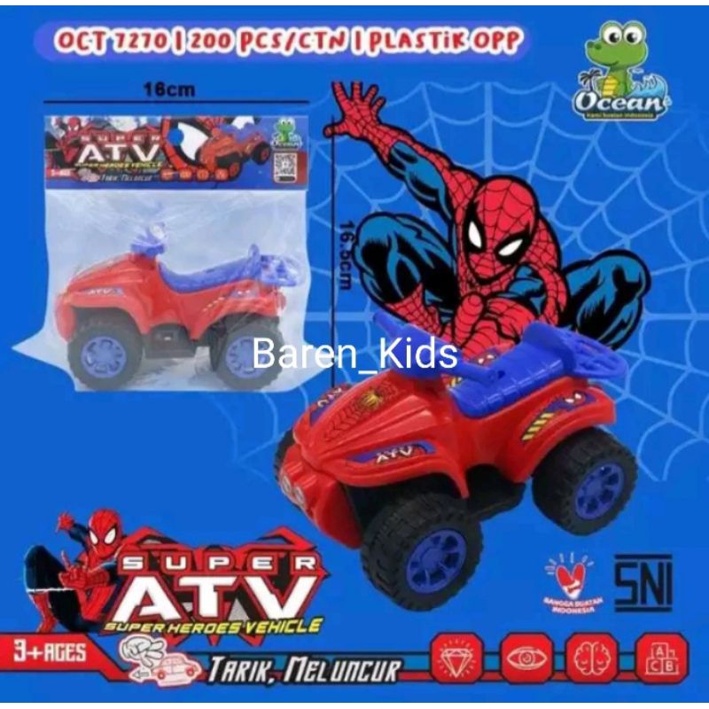 Mainan Anak ATV Motor ATV Gambar Spiderman OCT 7270