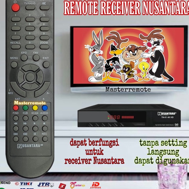 Ekstra REMOT REMOTE NUSANTARA  SET TOP BOX DVB T2 TANAKA BODY PLASTIK