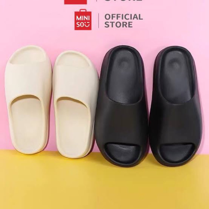 Miniso Slipper Classic Coconut Hitam brown / Sandal miniso Full karet