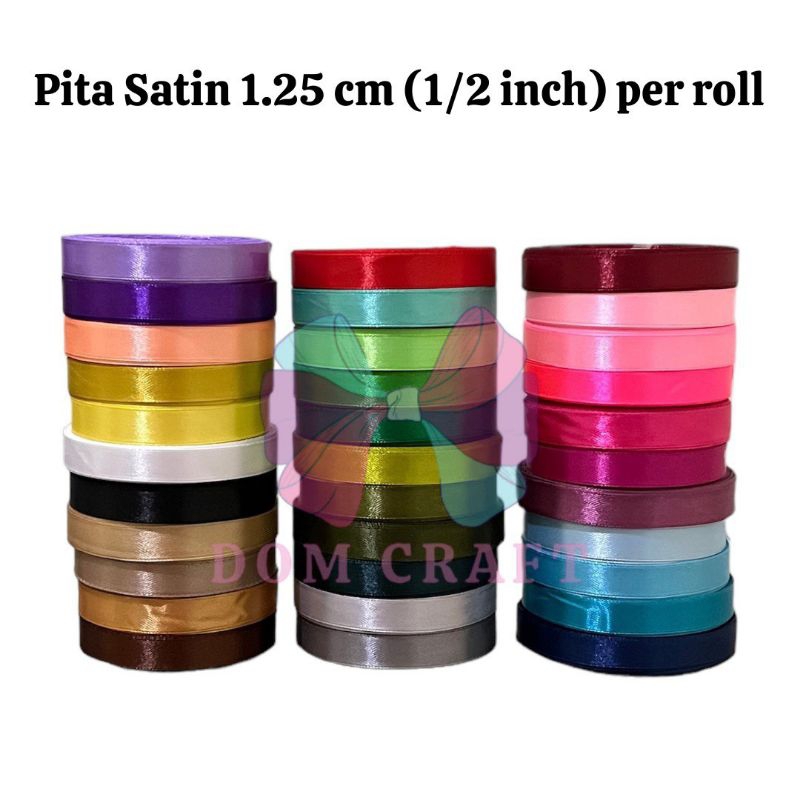 

PITA SATIN 1.25 CM (1/2 INCH) PER ROLL