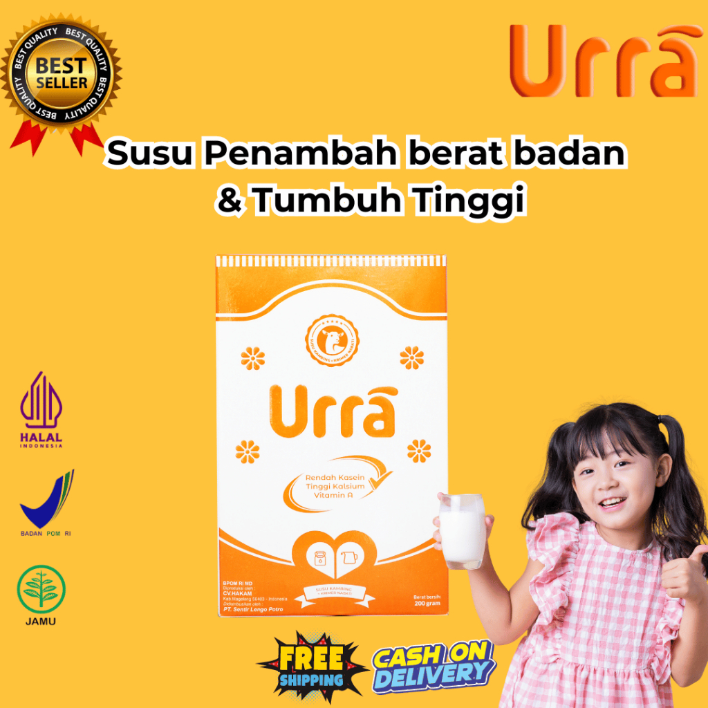 

URRA - Susu Kambing Saneen Eropa Terbaik Paling Ampuh Menambah Berat Badan dan Nafsu Makan Anak 100% Original HALAL BPOM Susu Formula Anak dan Bayi Terbaik di Indonesia