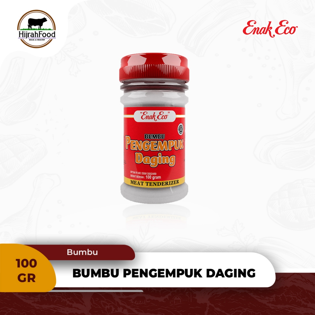 

Enak Eco Bumbu Pengempuk Daging Meat Tenderizer 100 gram