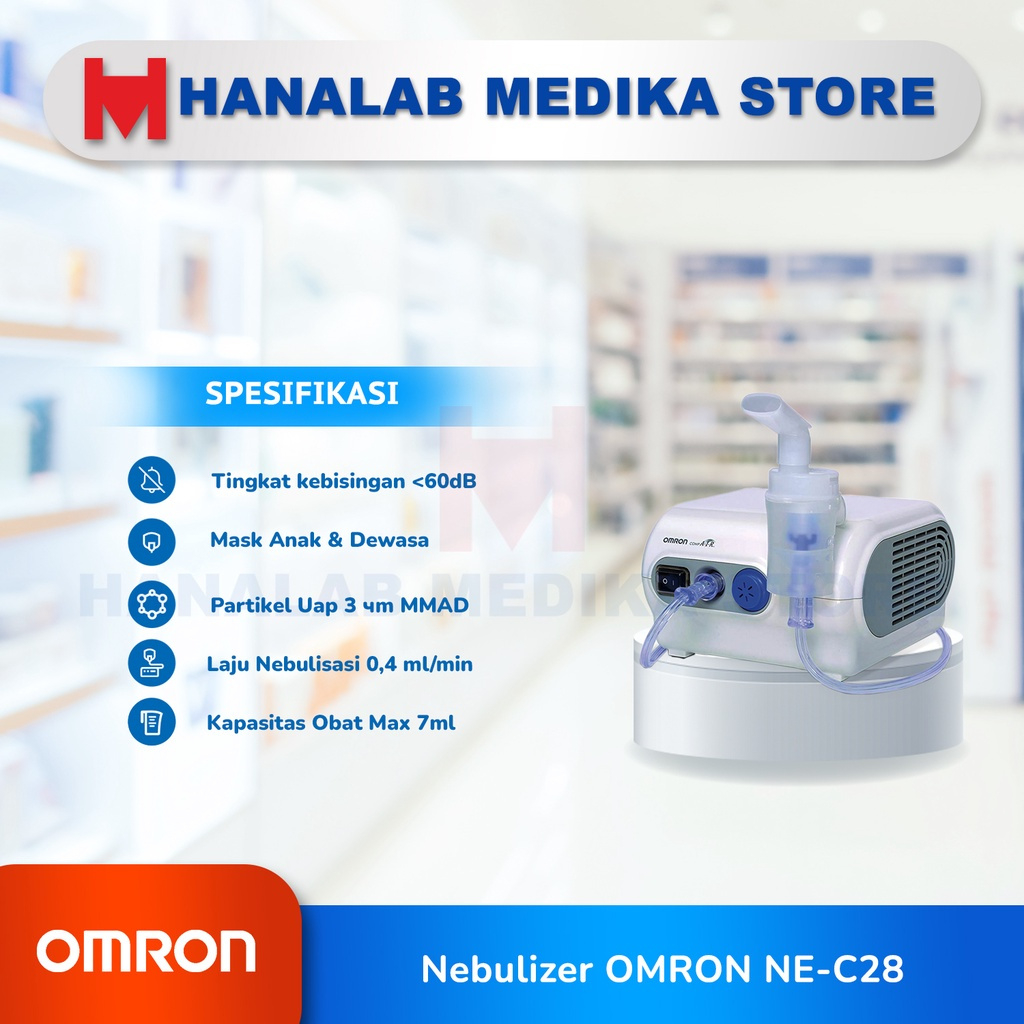 Nebulizer Omron NE-C28 /Alat Inhalasi / Nebulizer / Omron / Nebulizer Omron / Nebu Omron / Omron C28