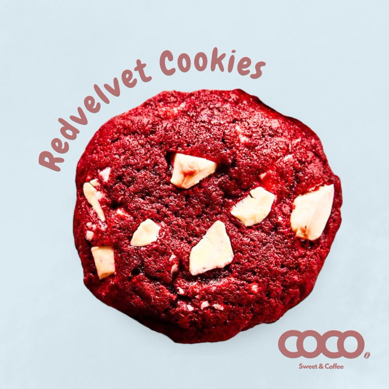 

Redvelvet Cookies with Stuffed Cream Cheese - Soft Cookies