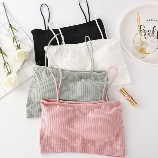 Sport Bra Kemben Fashion BH Tanpa Kawat Bra Sport Wanita Tanpa Kawat Bralette Tali