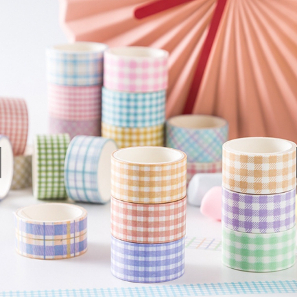 

Masking Tape Set 4pc Pastel Plaid Pattern - Solatip Dekorasi Jurnal