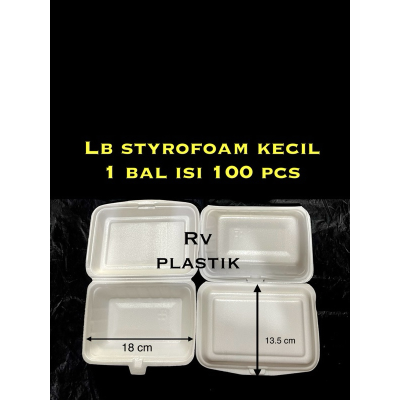 gabus kecil/KOTAK MAKAN STYROFOAM KECIL Gojek/Grab only isi 100pcs