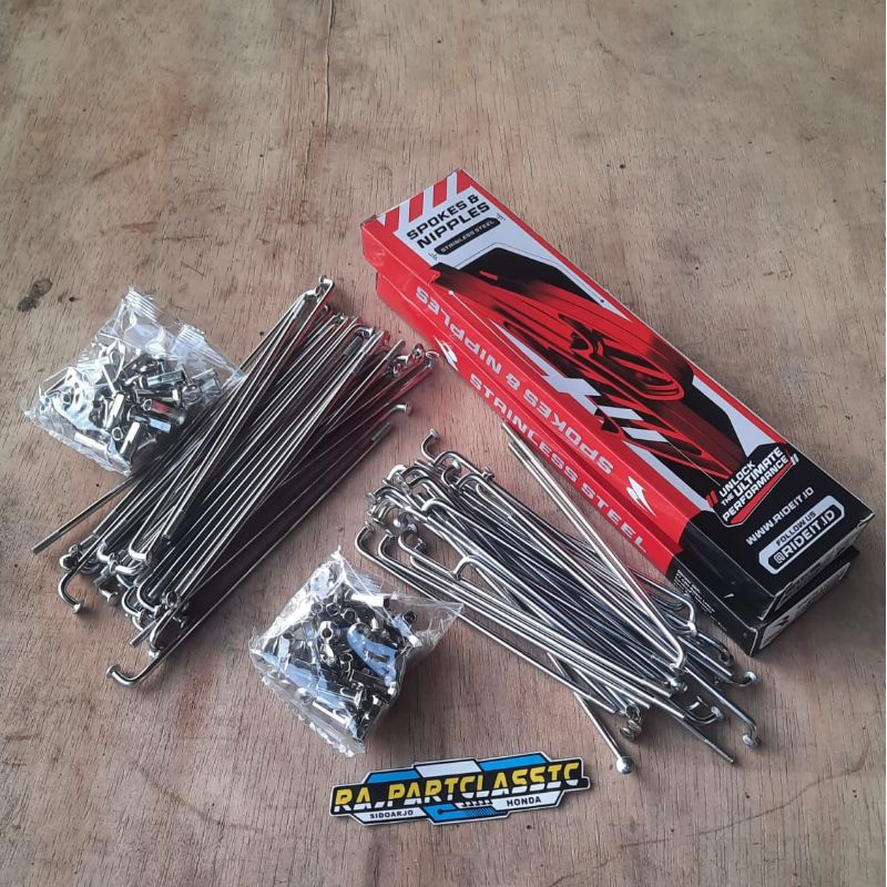 Ruji Jari Jari Stainless import Ride it Ring 17 Uk 130 164 Set Depan Belakang Pnp CB GL MP Tiger Ter
