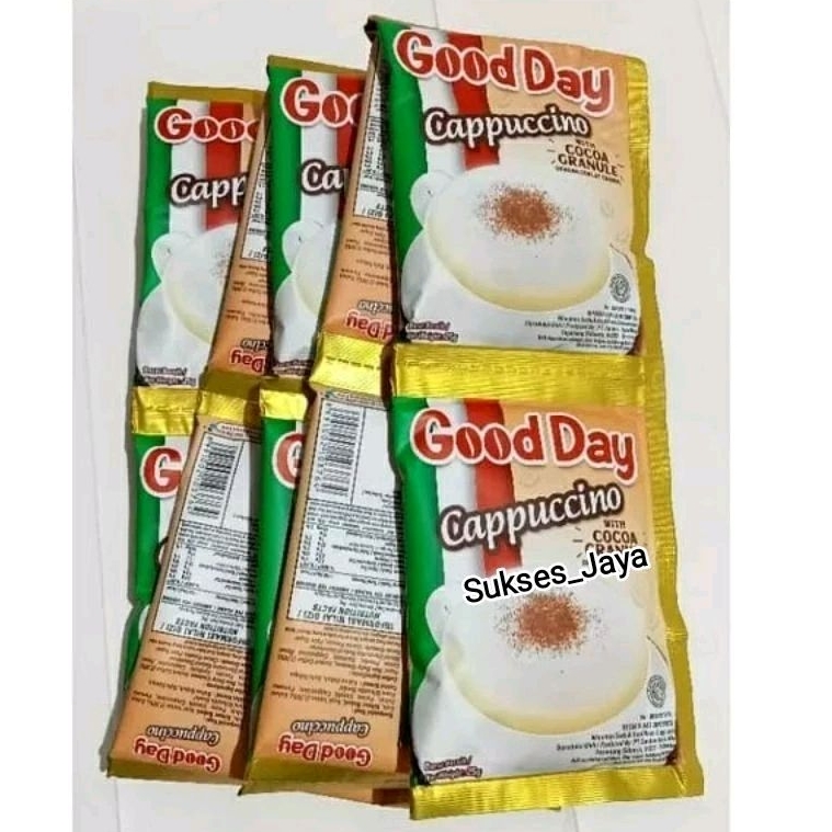 

GOOD DAY CAPPUCCINO 10 X 25 GR. 1 RENCENG ISI 10 SACHET.