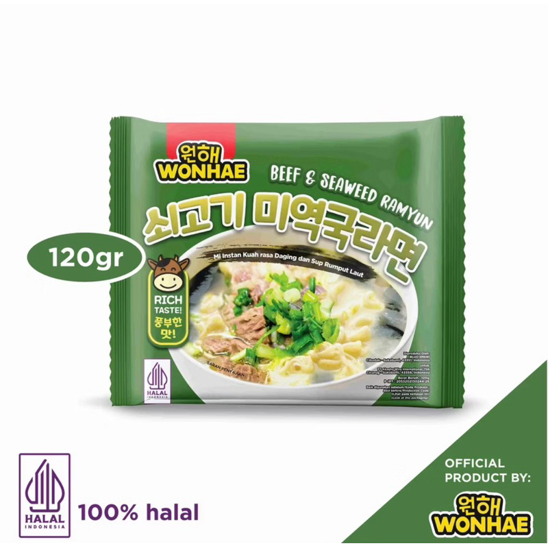 

MUJIGAE By Wonhae Beef Seaweed Ramyun 120 Gram