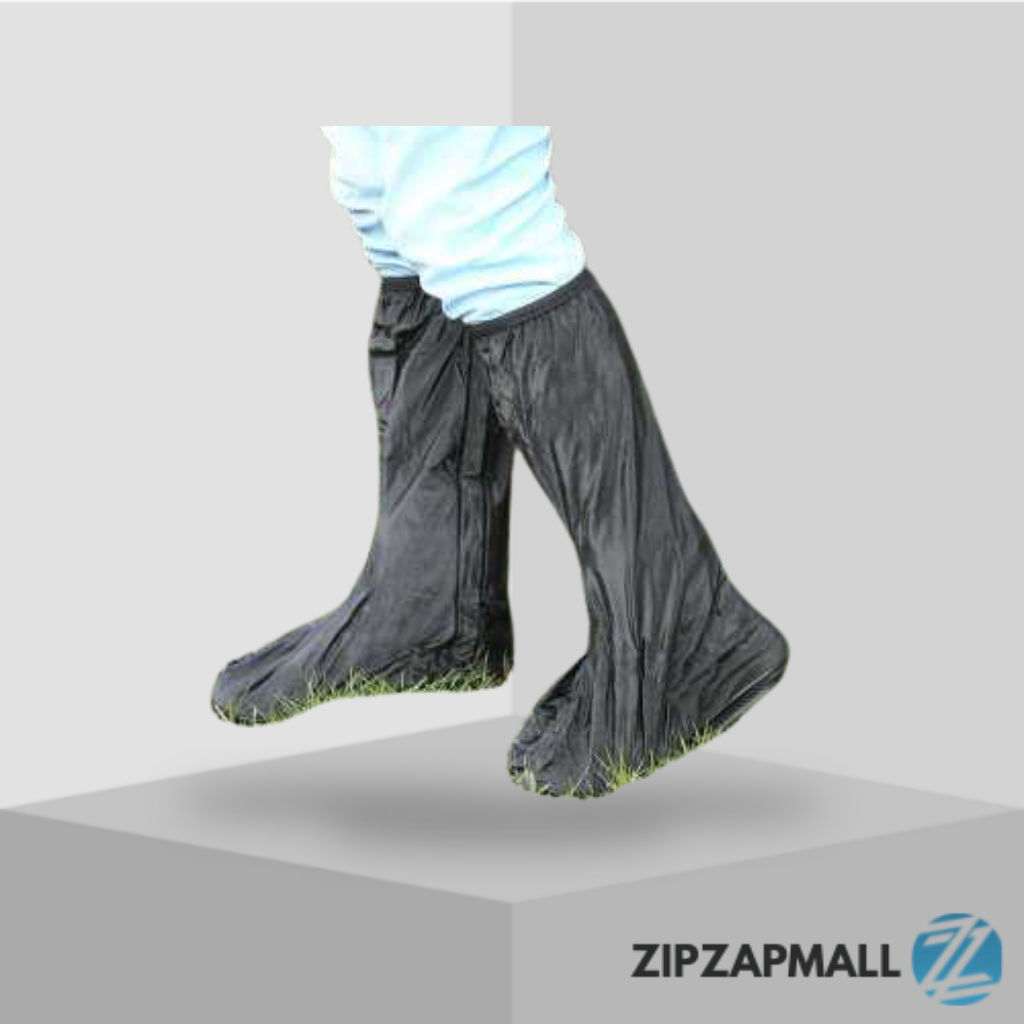 Cover Pelindung Sepatu Anti Air Shoes PVC with Zipper Size L / Jas Jaz Sarung Pelindung Pembungkus B