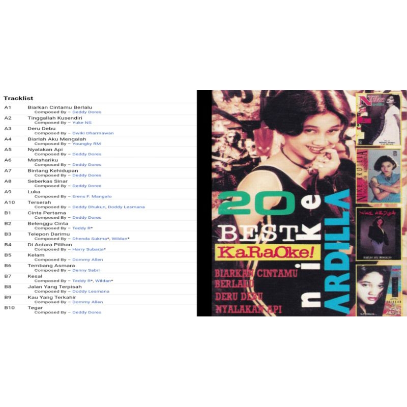 nike ardilla dvd 20 best karaoke nike ardilla album 1995