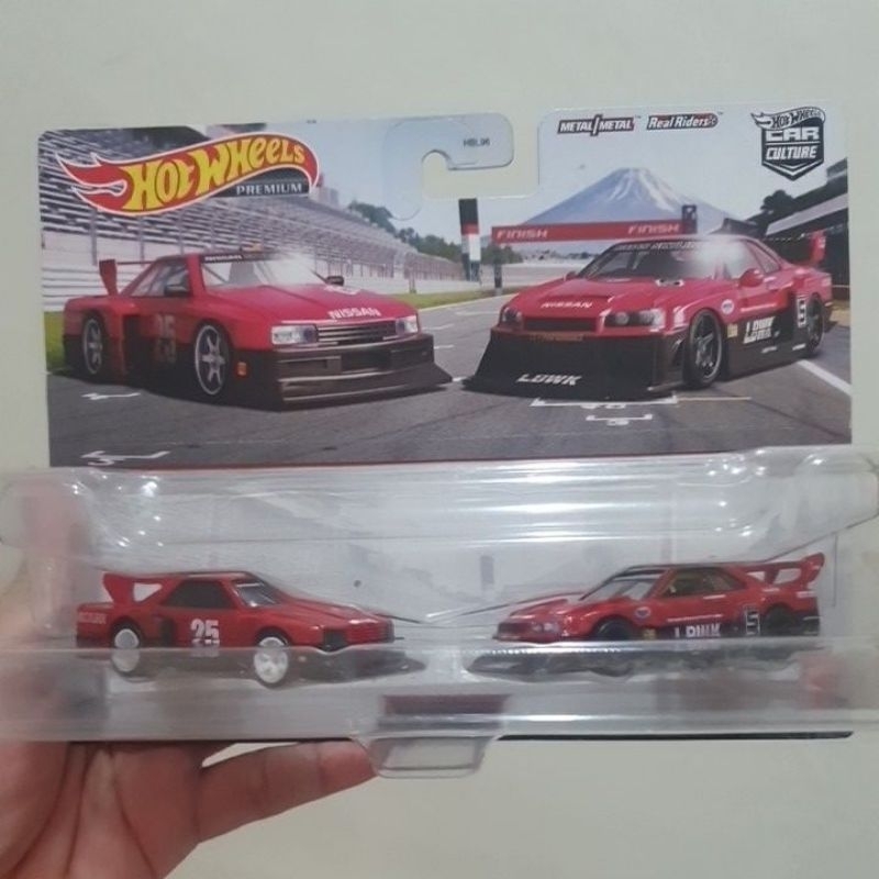 Hotwheels 2 Pack Nissan LBWK Nissan Skyline Silhouette & LB-ER34 Super Silhouette Nissan Skyline R34