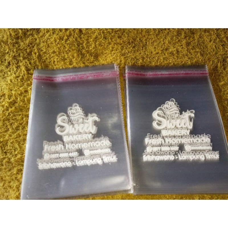 SABLON PLASTIK OPP ROTI, OPP BAKERY, OPP SEAL, 0,3 MICRON (13X13