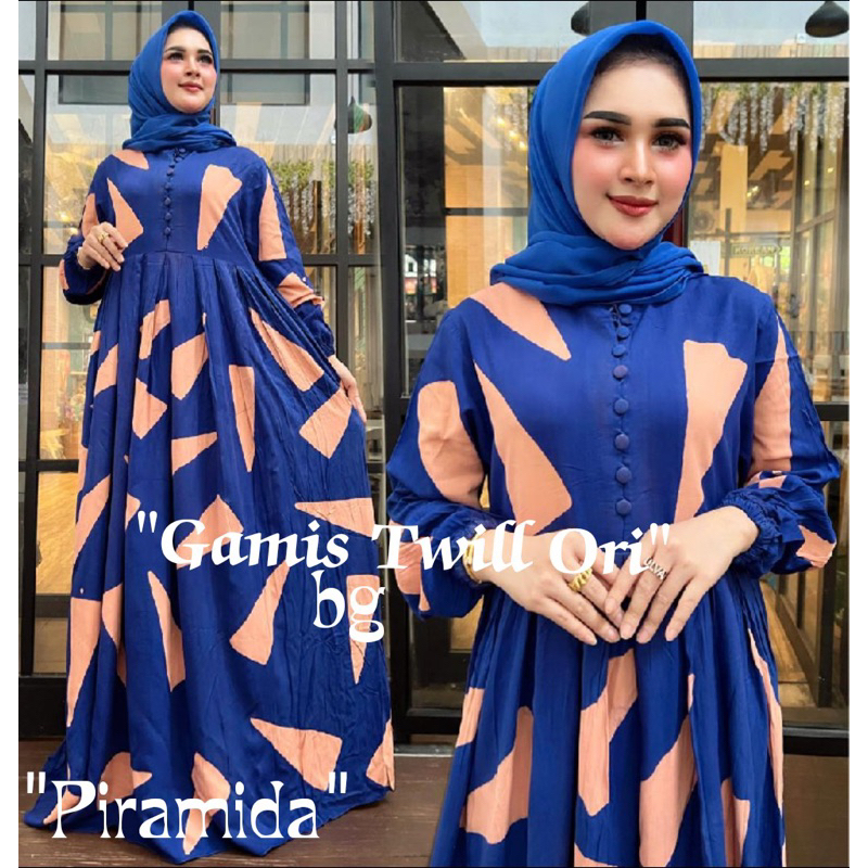 Gamis Twill Ori Bg Motif Piramida