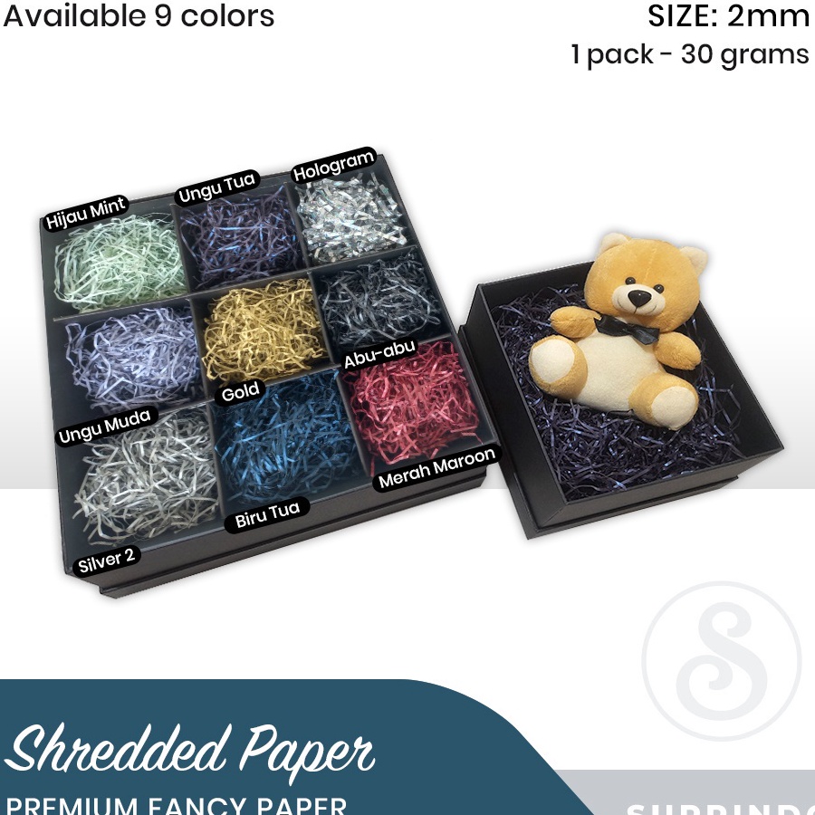 

SERBA SERBI Premium Kertas Potongalas kadohampers 3 gram Lebar 2mm